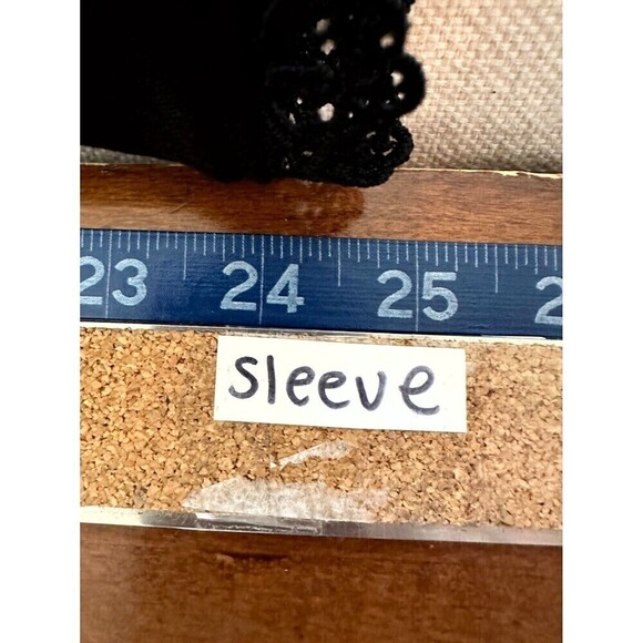 Time and Tru Embroidered Boho Top Women's Size XL Black Bell Long Sleeve - Picture 11 of 16